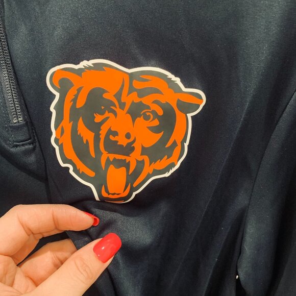 Fanatics  Chicago Bears Mens Lightweight 1/4 Zip Pullover L/S Top Large NWT - Picture 3 of 8